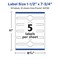 Avery Glossy Clear Wraparound Labels with Sure Feed, 1.5" x 7.75"